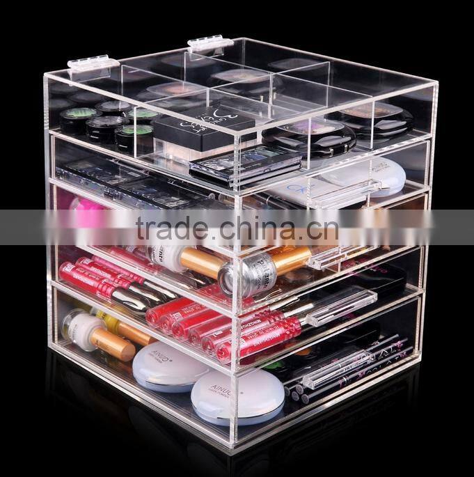 acrylic cosmetics display design showcase/display stand