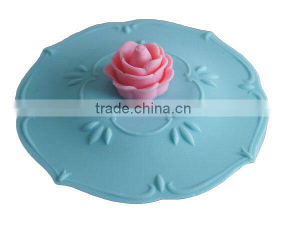 Cute Rose Silicone Watertight Cup/Mug Lid Cover