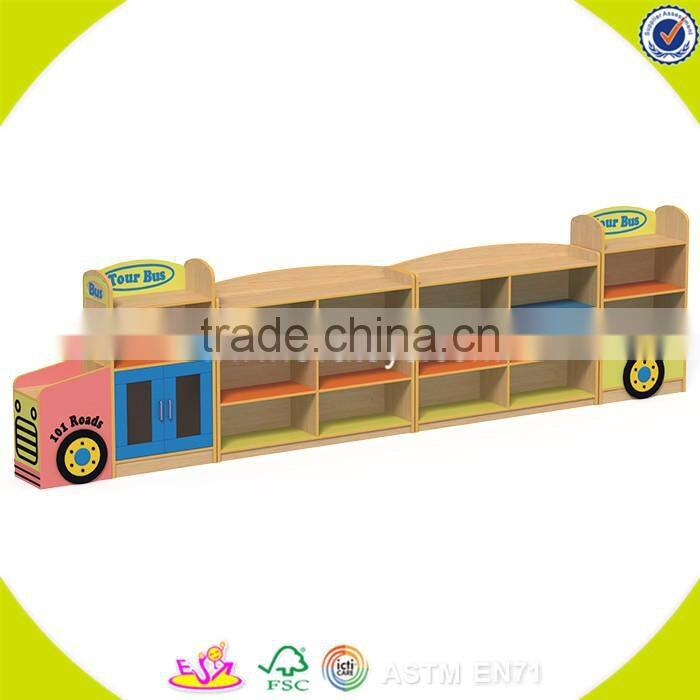 Wholesale inexpensive children toy storage shelf,wooden furniture cartoon style storage, kids storage furniture W08C209