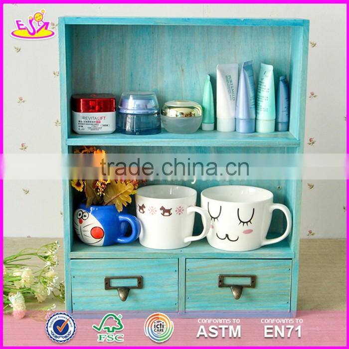 2017 New products natural wooden desktop shelf organizer W08C174