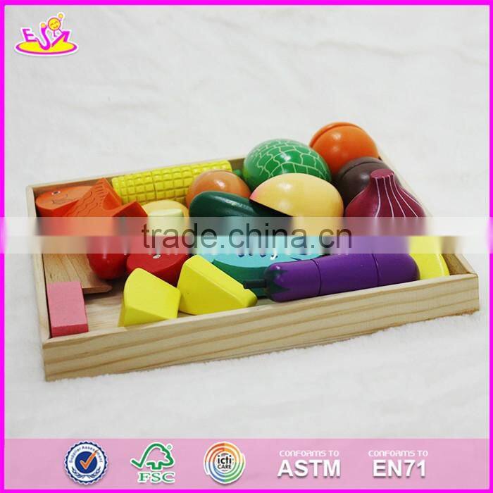 2017 Top fashion children cutting wooden food toys W10B173-S