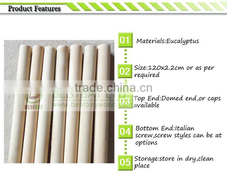 2.2cm 2.5cm 2.8cm natural wooden broom handle