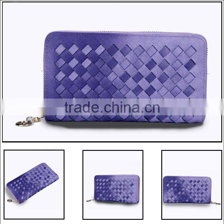 2015 Fashion New Design Woman Wallet Knit Lines Lady Wallet/Purse Women