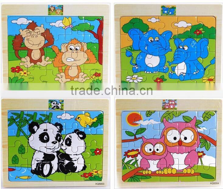 20 Styles Wooden Jigsaw Puzzles With Animals Pattern Toys For Children
