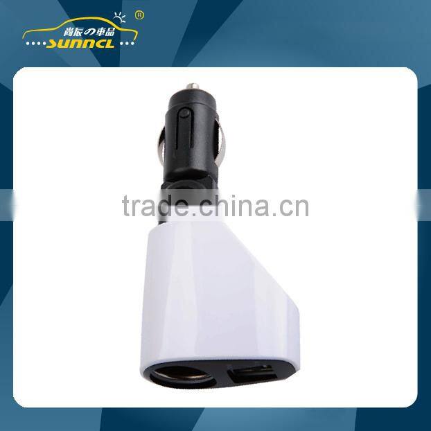 5V 1A , 1 Way Cigarette Socket with 2 USB Lighter Adapter for iPhone , Tablet