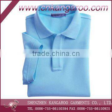 Mens classical 100% cotton solid color polo shirt