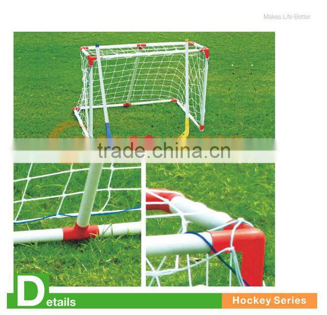 kids mini plastic hockey goal for children training with hockey sticks and balls