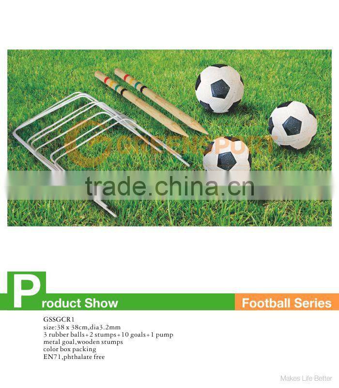 GSSGCR1 Football croquet set with 3 ball 10 goal kids training