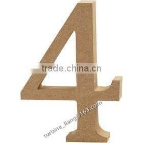 Wooden number 4 Plain, unpainted, unfinished