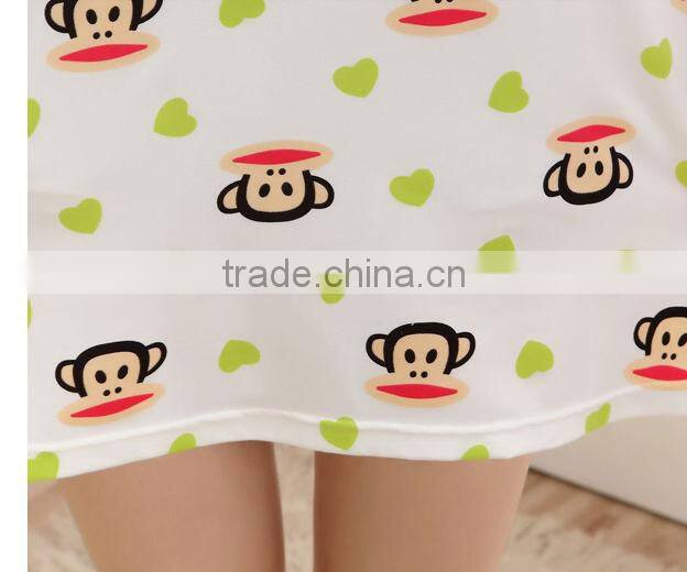 Custom women long 100%cotton nightgown