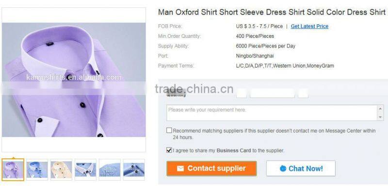 2015 top quality custom men shirt 100% men cotton shirts men's oxford shirt