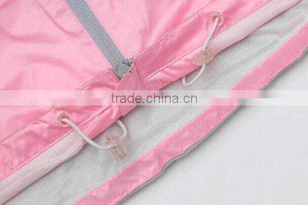 Bulk wholesale high quality parachute pink color custom branded jackets women 2016 winter
