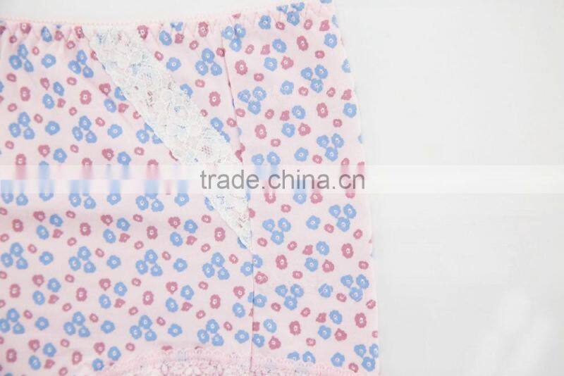 Printing Best Quality 95% Cotton 5% Spandex with Lace Custom Sexy Fancy Woman Underwear