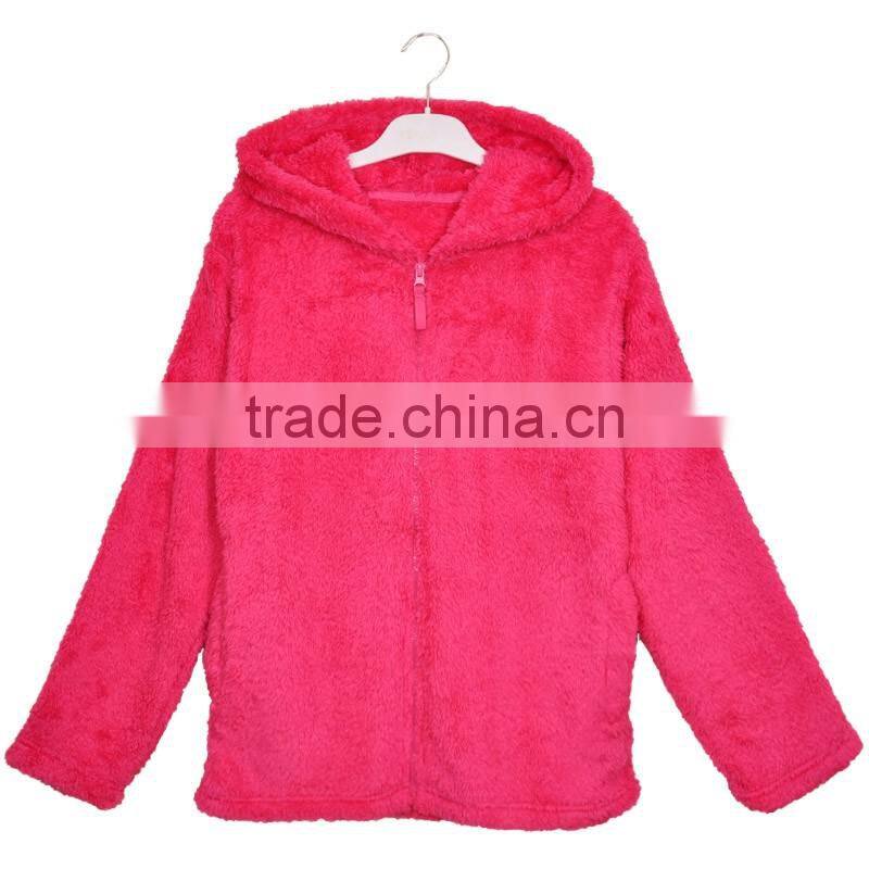Women Girls Plus Size Snuggle Fleece Blouse Zip Fluffy Warm Hooded Sweatshirt Hoodie Ladies Loose Sweatshirt Jacket With Hood