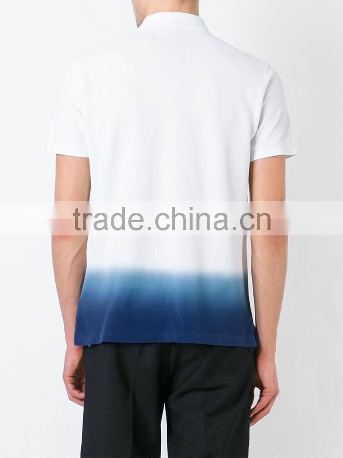 Trend plain white gradient color polo t shirts for mens