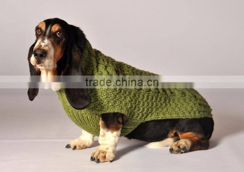 Fashionable pet accessories 2016 custom pet dog sweater designs hand knit cashmere dog sweater