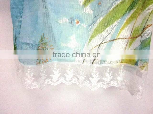 digital print fashion design sweater with lace hem