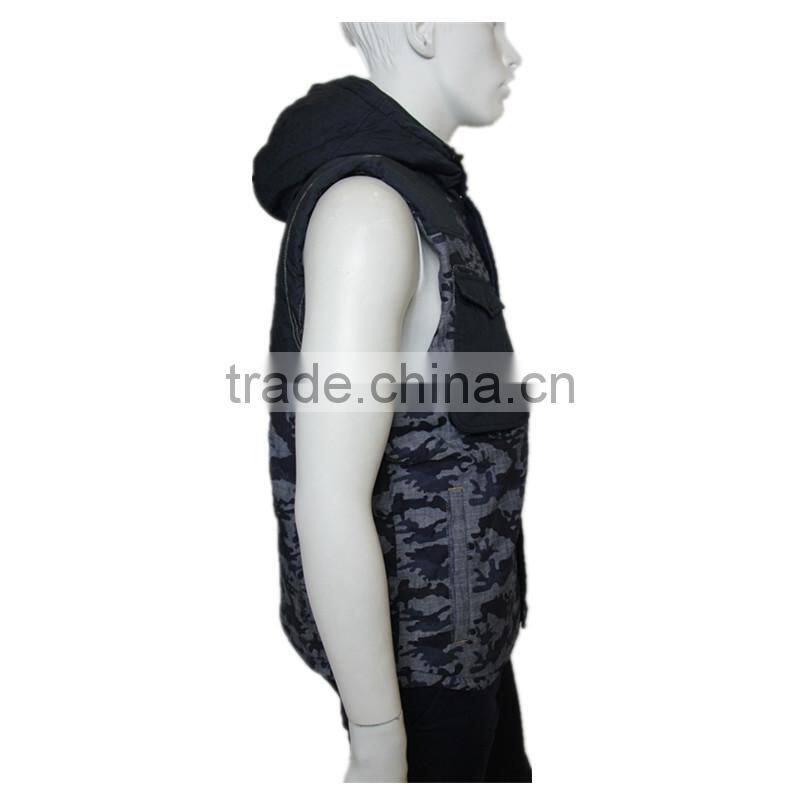 2014 2015 High fashion men winter jacket fur vest