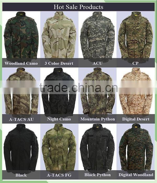 Manufacture High quality Rip-stop TC Camouflage ACU military uniforms T-tacs FG colors Navy Uniforms