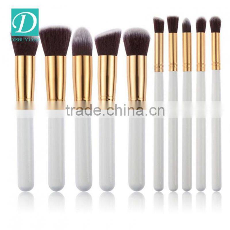 Black Wood Oval Handle Makeup Brushes