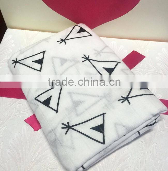 Hot sale 100% cotton baby swaddle blankets