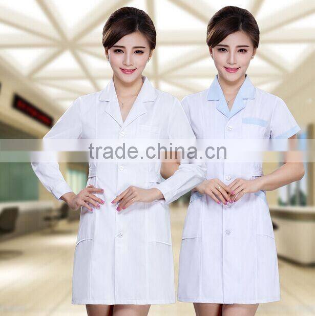 Juqian 2016 quality hot purple V neck summer hospital housekeeping staff uniforms