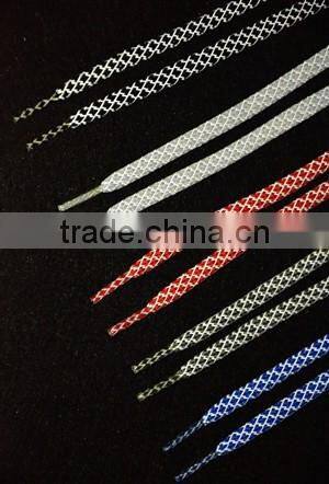 Factory Reflective Flat Shoelace as Train Track Reflective Shoelace - New Arriving Flat Reflective Shoelace - 5 Colors Available