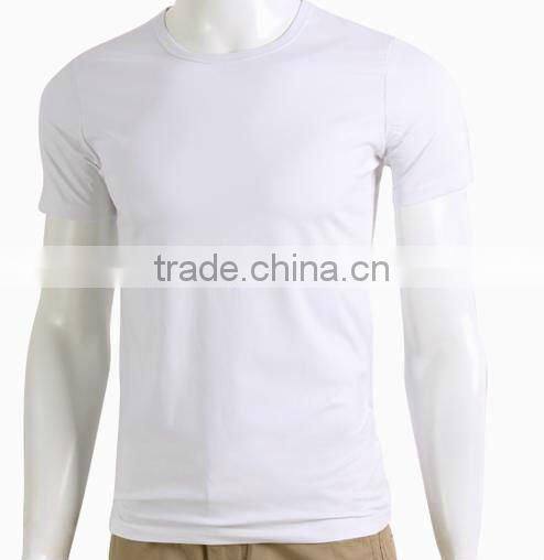 Quality OEM Men's bulk blank bamboo/cotton t shirt r0315