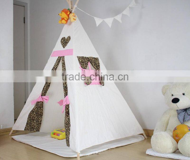 100% cotton canvas breathable wood single pole tipi, tipi tent