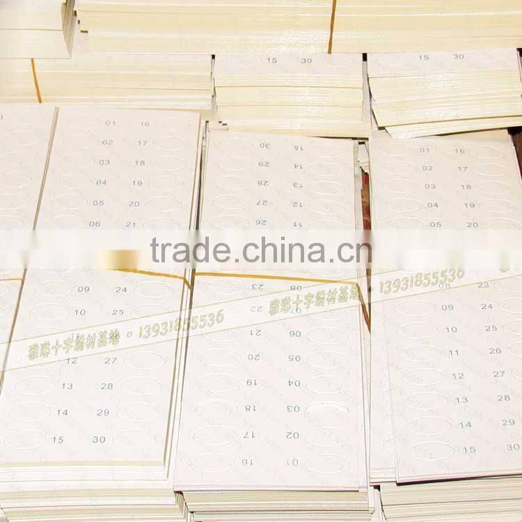 Wholesale cardboard threading board paper board embroidery threading board 30 holes for cross stitch materials