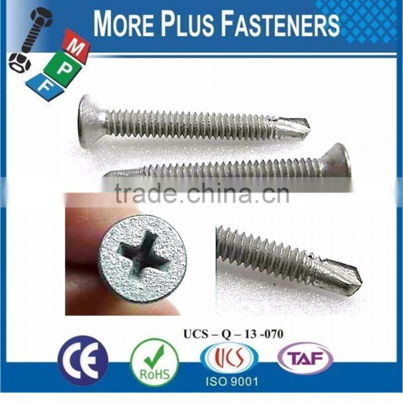 Made in Taiwan Phillips Bugle Head Drywall Screw Sharp Point and Self Drilling Point Gray Phosphate Bright Zinc Plated HDG