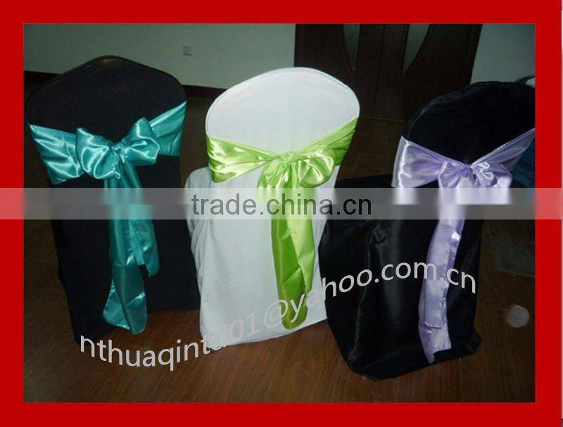wholesale ivory/white/ black polyester chair cover wedding and banquet chair cover