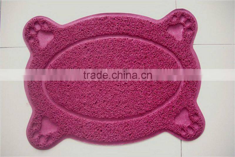 Hot sales PVC coil Kitty litter mat, PVC pet mats with various shapes