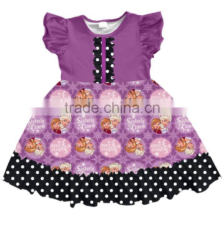 2017wholesale Halloween girls clothing pumpkin Halloween girls dress