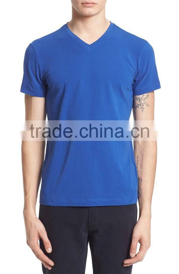 100% Cotton V Neck Dry Fit Custom T Shirts Mens Sport Jersey