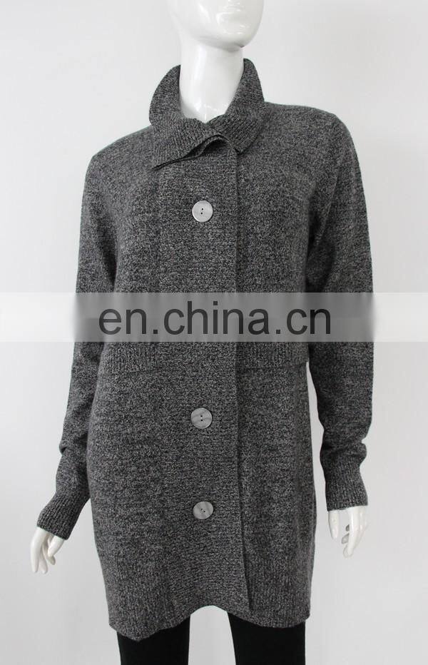 2016 Hot fashion luxurious melange women pure Cashmere long cardigans