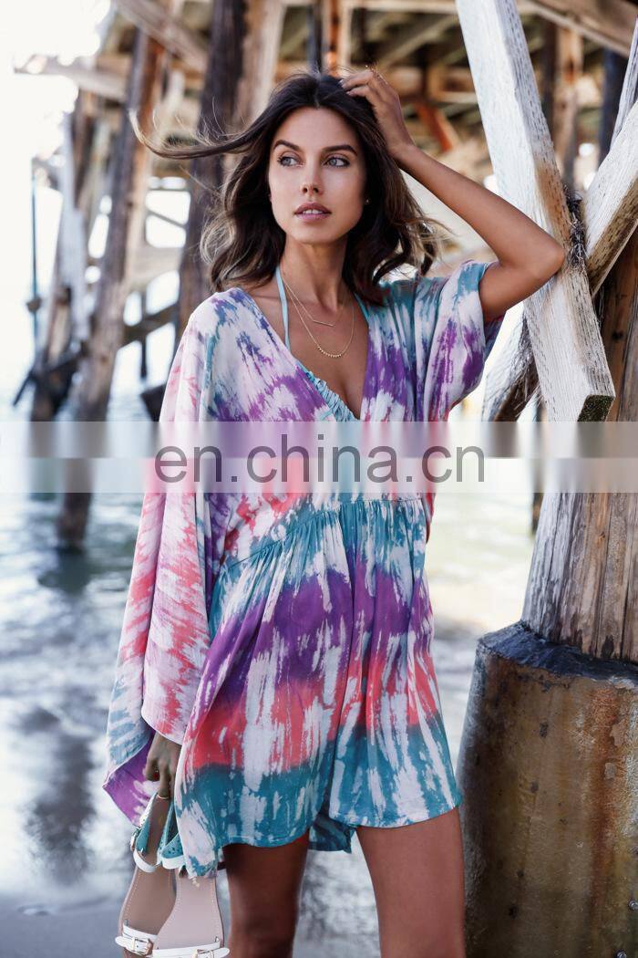 Europe And America Beach Sunscreen Shirt Printing Holiday Bikini Skirt