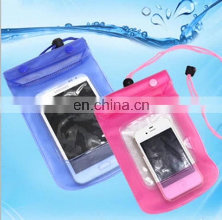Black Waterproof Case Pouch Dry Bag with Neck Strap for Mobile Phone