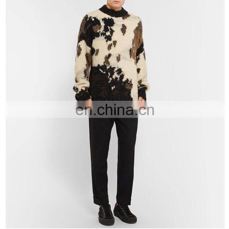 New Innovation Products Best Selling Clothing Casual Style Crew Neck Oversized Wool-Blend Sweater