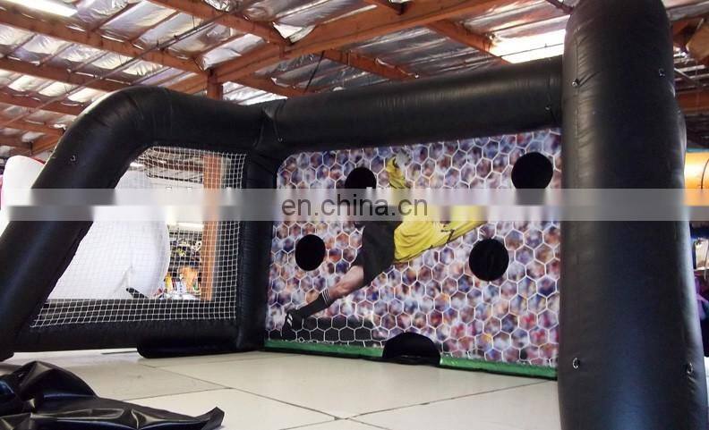 Inflatable soccer target wall