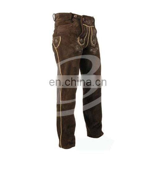Genuine Suede german traditional full length leather Pant (Munich Garments)