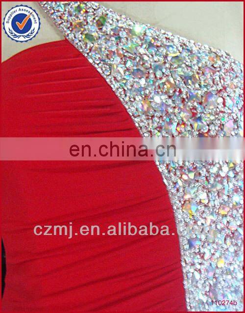 RED beading luxurious cocktail dress evening dress party dress