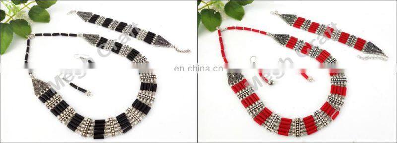 Vintage Gypcy Style Oxidized Pendant Set- Navratri Special Banjara Necklace- Women Navratri Wear Oxidized Necklace set