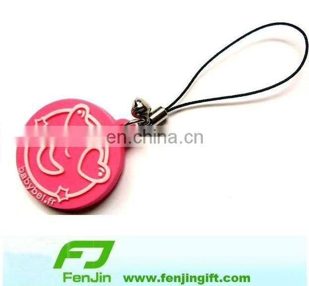 Cheap soft pvc mobile phone chain
