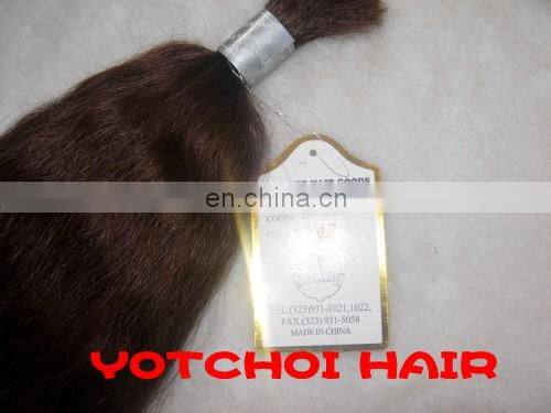 2015 Wholesale High Quality Remy Dark Chocolate Brown Double Drawn Hair For Brazilian Human Hair Extension