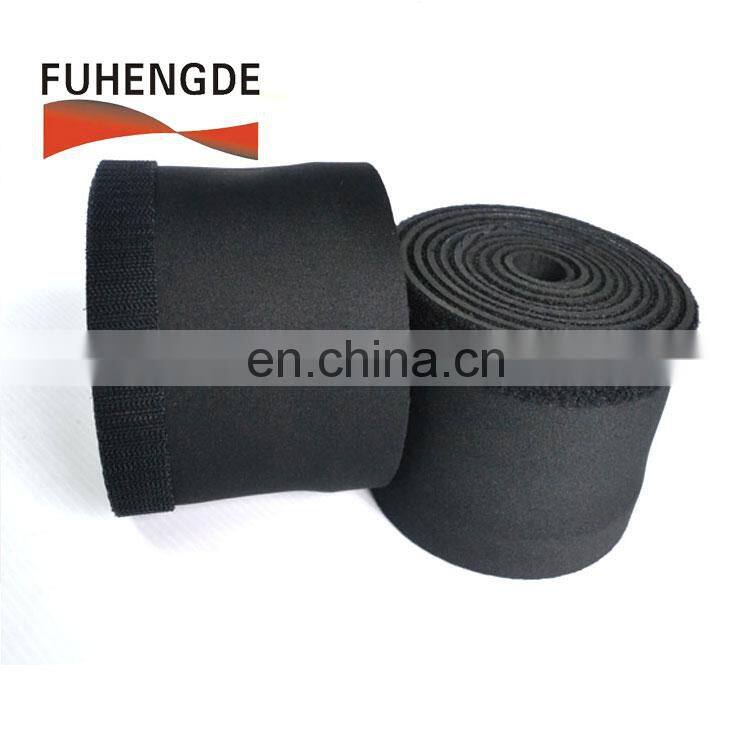 Hot selling backed hot glue welding neoprene cord organizer cable tidy sleeve