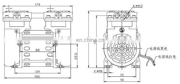 Oil-free Single Piston Air Compressor Vacuum Pump Manufacturer