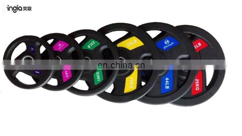 Commercial Gym Fitness Equipment Barbell Disc With Three Holes Wholesale