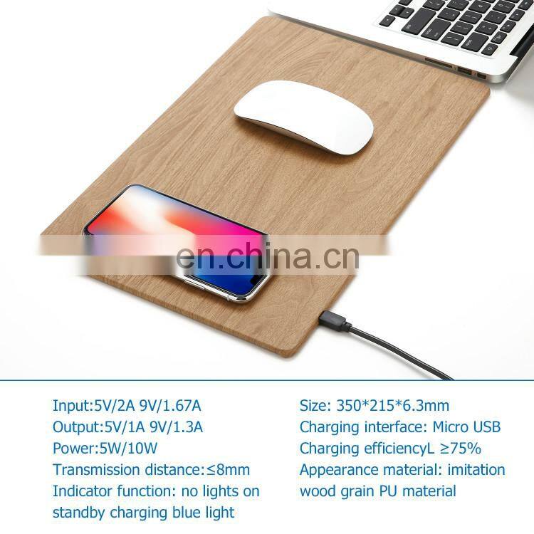 OEM wireless mobile charging mousepad wireless charger mouse pad 10w 7.5W 5W