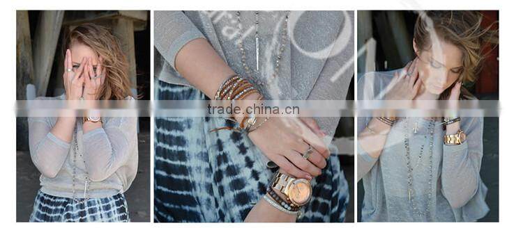 Purple & black leather simple design bracelet for girls string bracelet XE09-0095